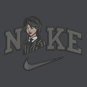 Nike Wednesday Embroidered Adult Unisex Crewneck Sweatshirt Goth Witch Addams